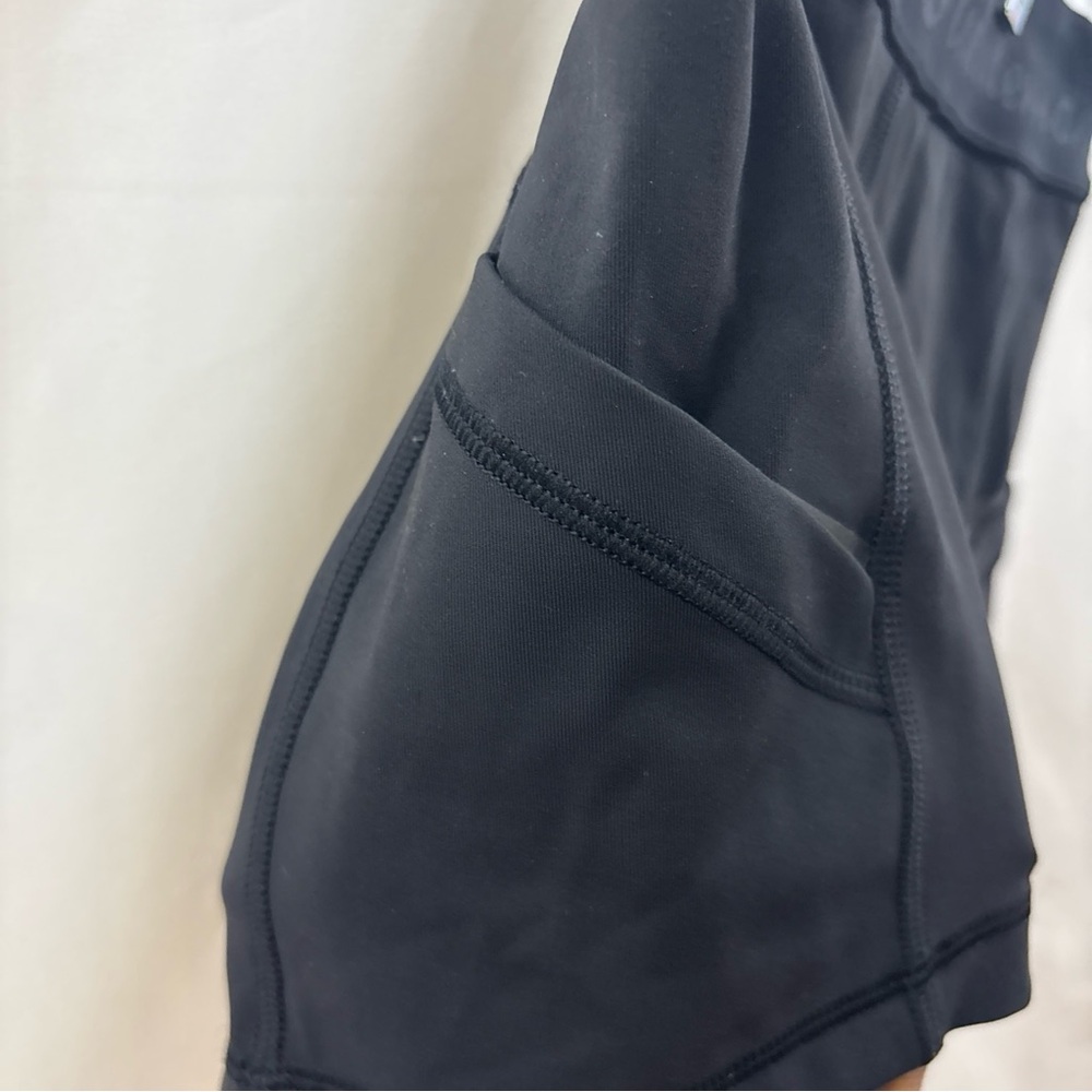 Lululemon Athletica Black Compression Bike Shorts Pockets Size 2 - Picture 3 of 9